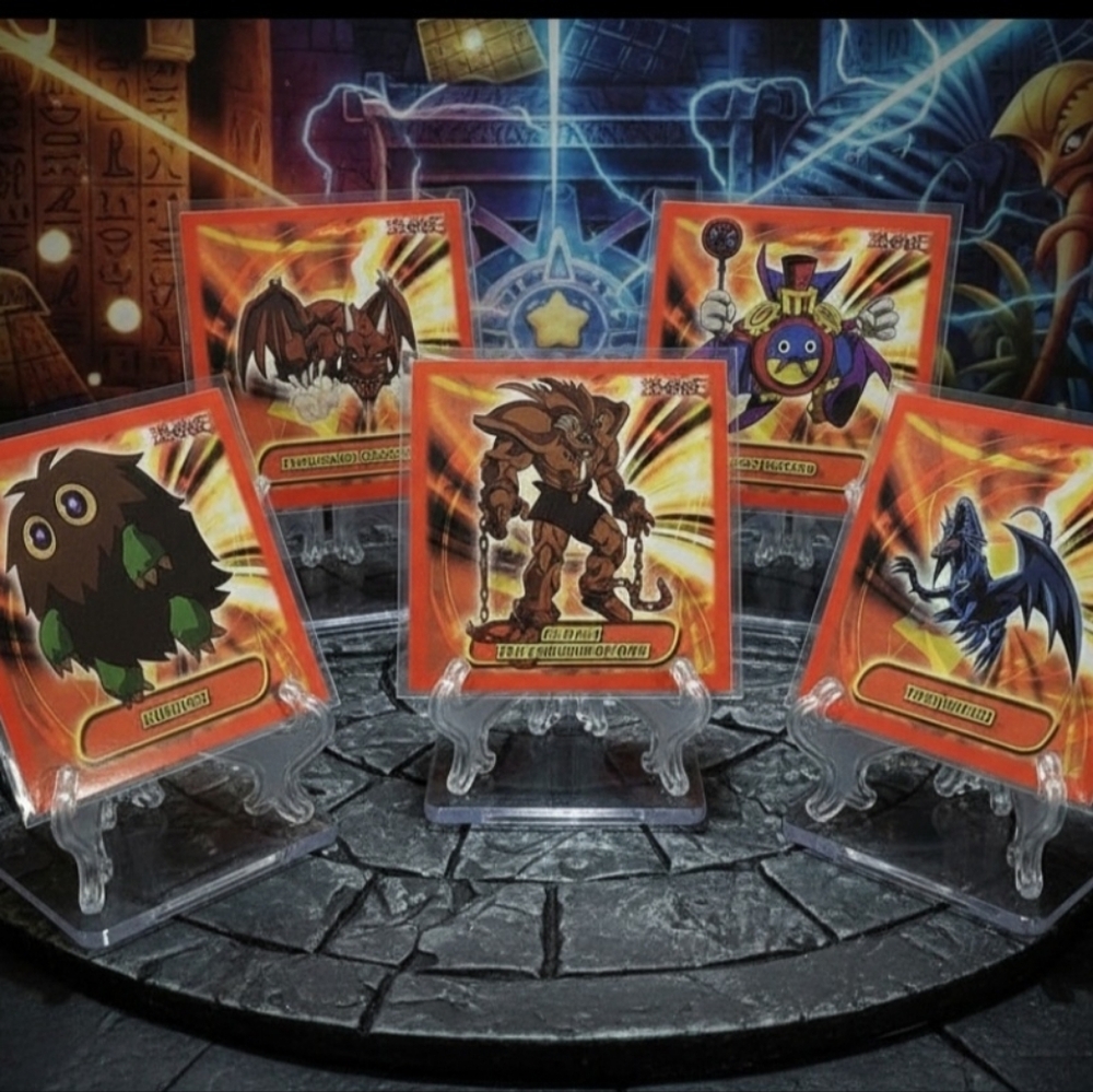 (Lot Of 5) 1996 Yu-Gi-Oh! Topps Sticker Collection Thousand Dragon/Time Wizard/A